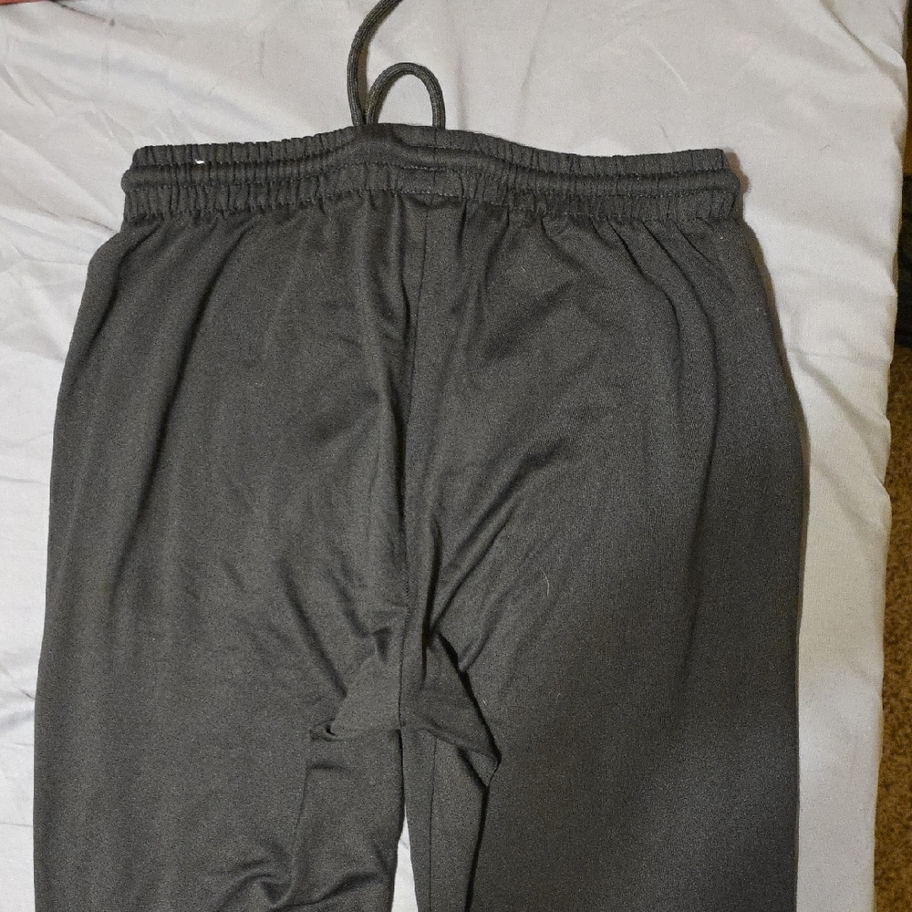 PINK Victoria's Secret Black Joggers with Pink Down Front Sides. - Picture 10 of 11